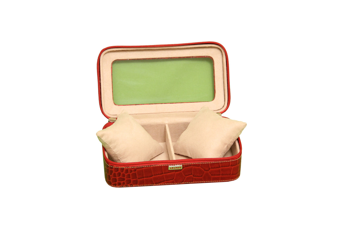 Watch case to hold 2 watches - Red