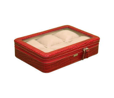 Watch Case To hold 6 Watches - Red