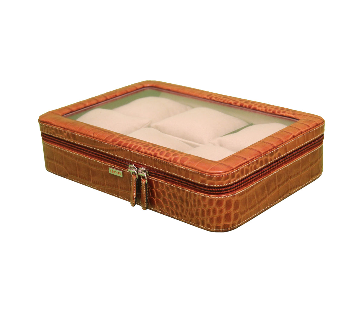 Watch Case To hold 6 Watches - Tan