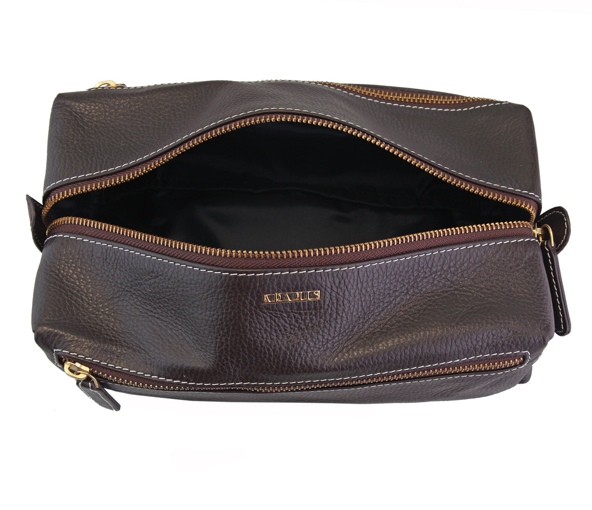 Unisex Wash And Toiletry Travel Pouch - Brown