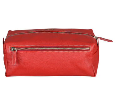 Unisex Wash And Toiletry Travel Pouch - Red