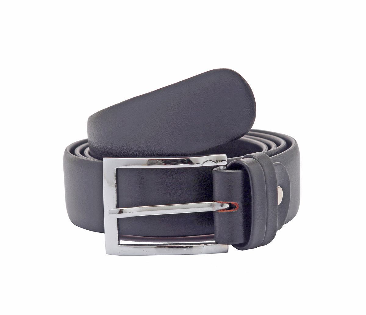 Men'S Formal Wear Sleek Belt In Genuine Leather - Black