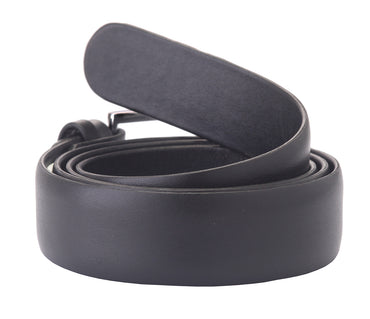 Men'S Formal Wear Sleek Belt In Genuine Leather - Black