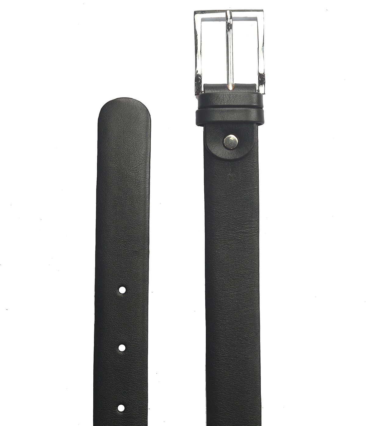 Men'S Formal Wear Sleek Belt In Genuine Leather - Black