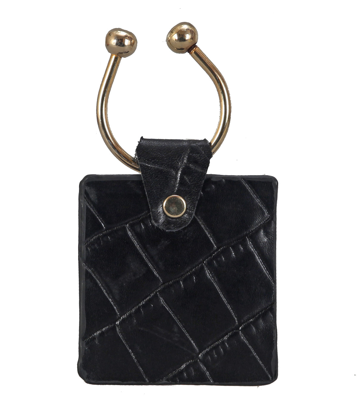 Key holder with knob screw key fitting - Black