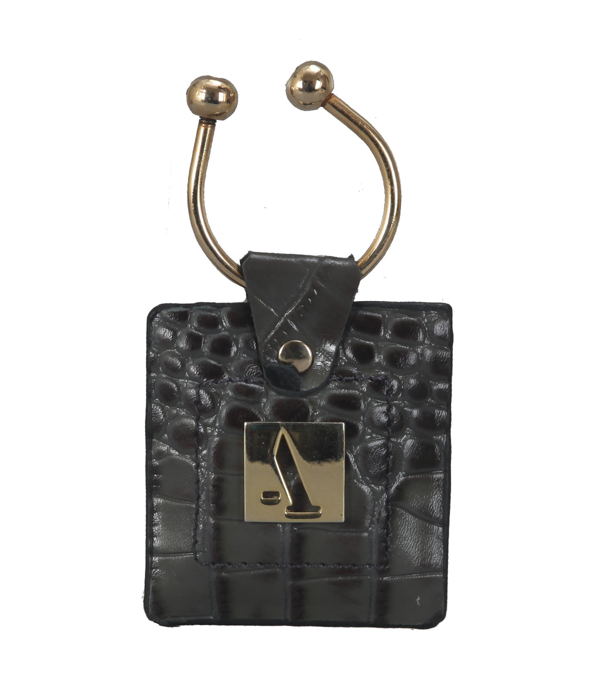 Key holder with knob screw key fitting - Grey