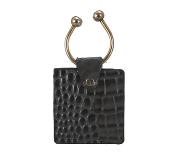 Key holder with knob screw key fitting - Grey