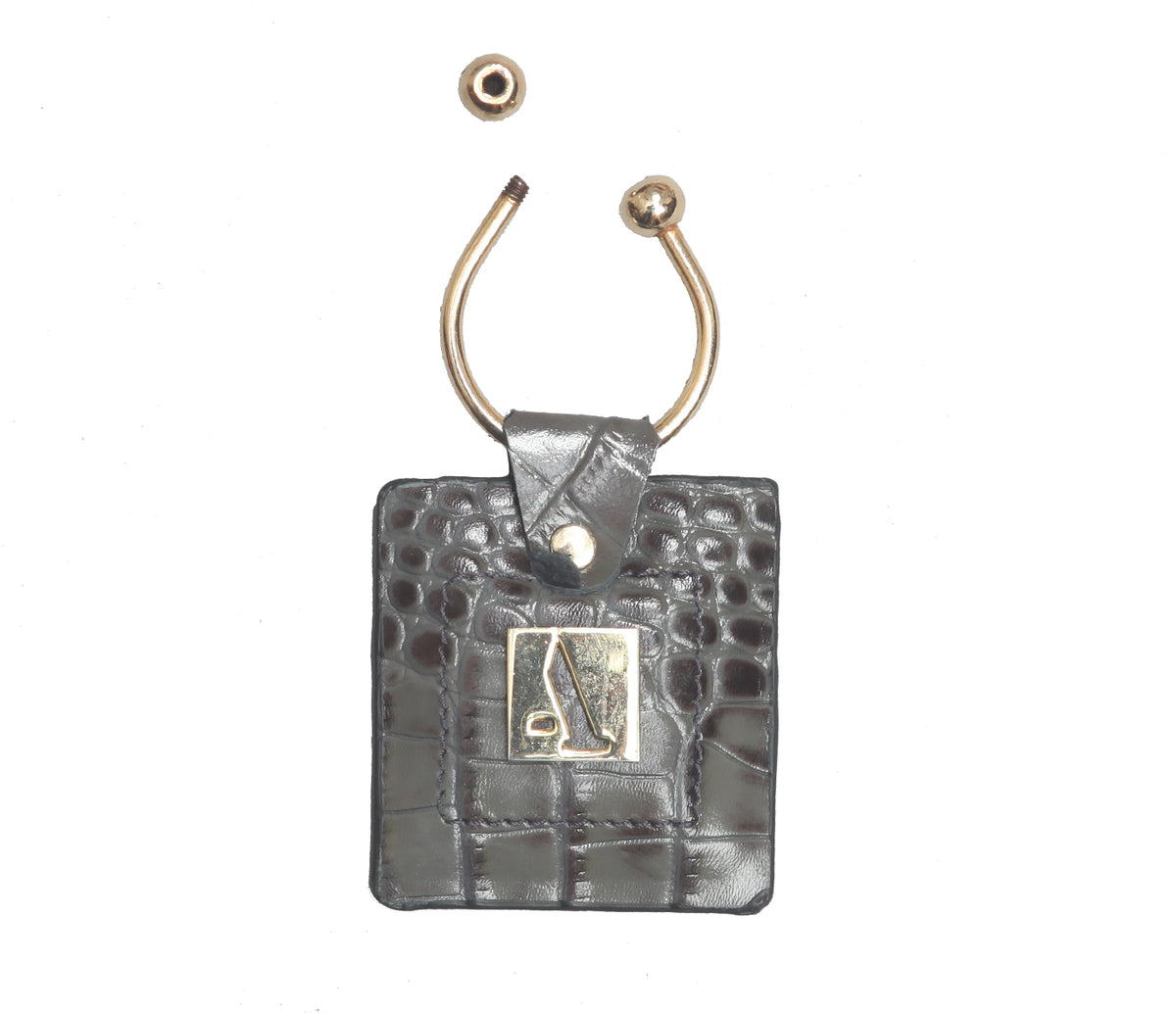 Key holder with knob screw key fitting - Grey