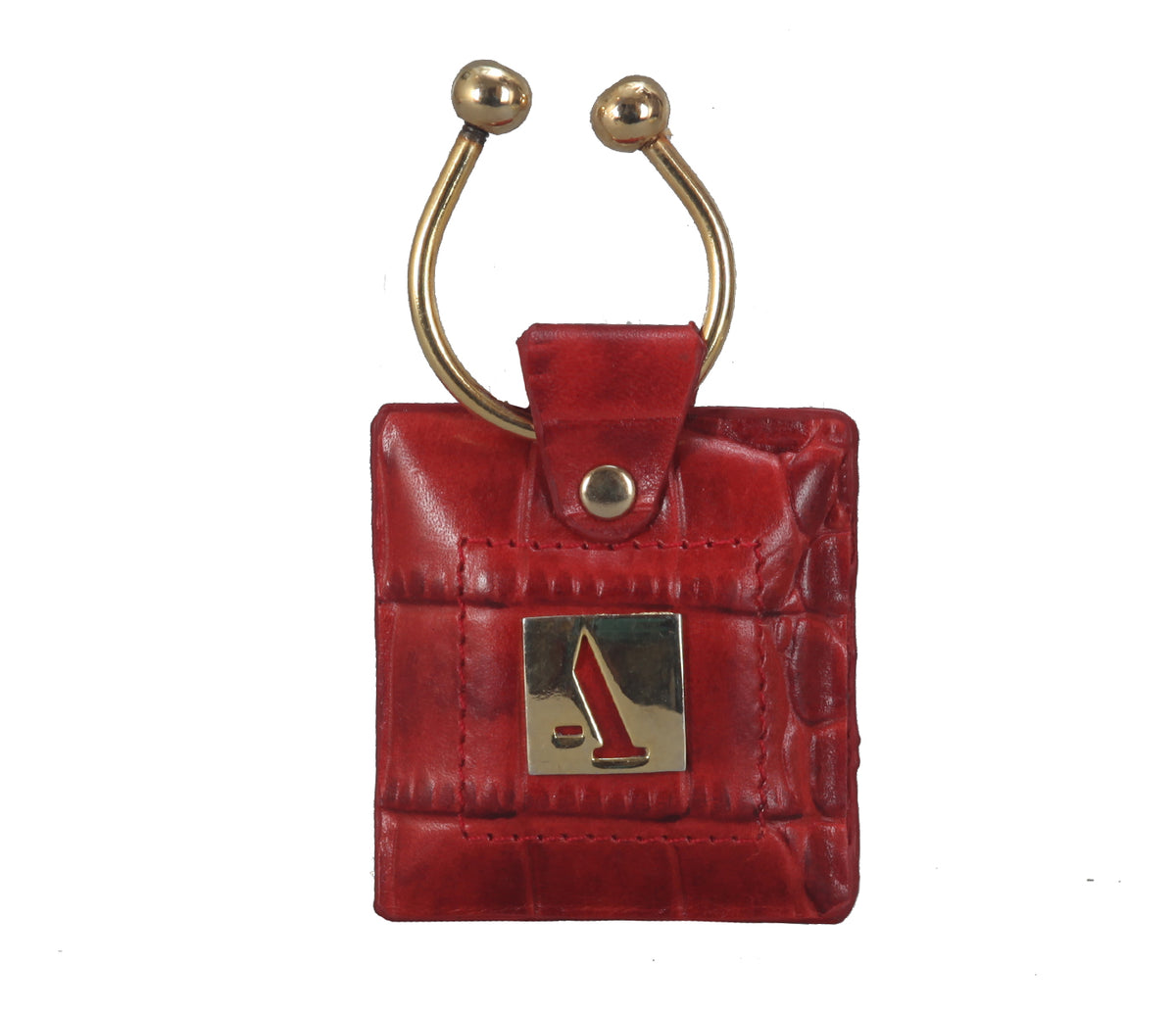 Key holder with knob screw key fitting - Tan