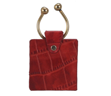 Key holder with knob screw key fitting - Red