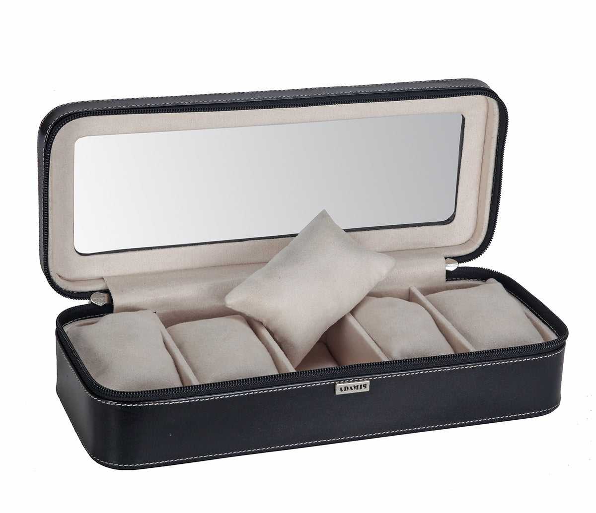 Watch case to hold 5 watches - Black