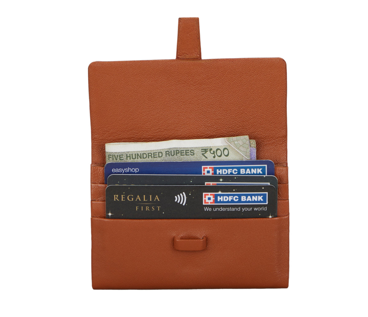 Credit And Business Card Case - Tan