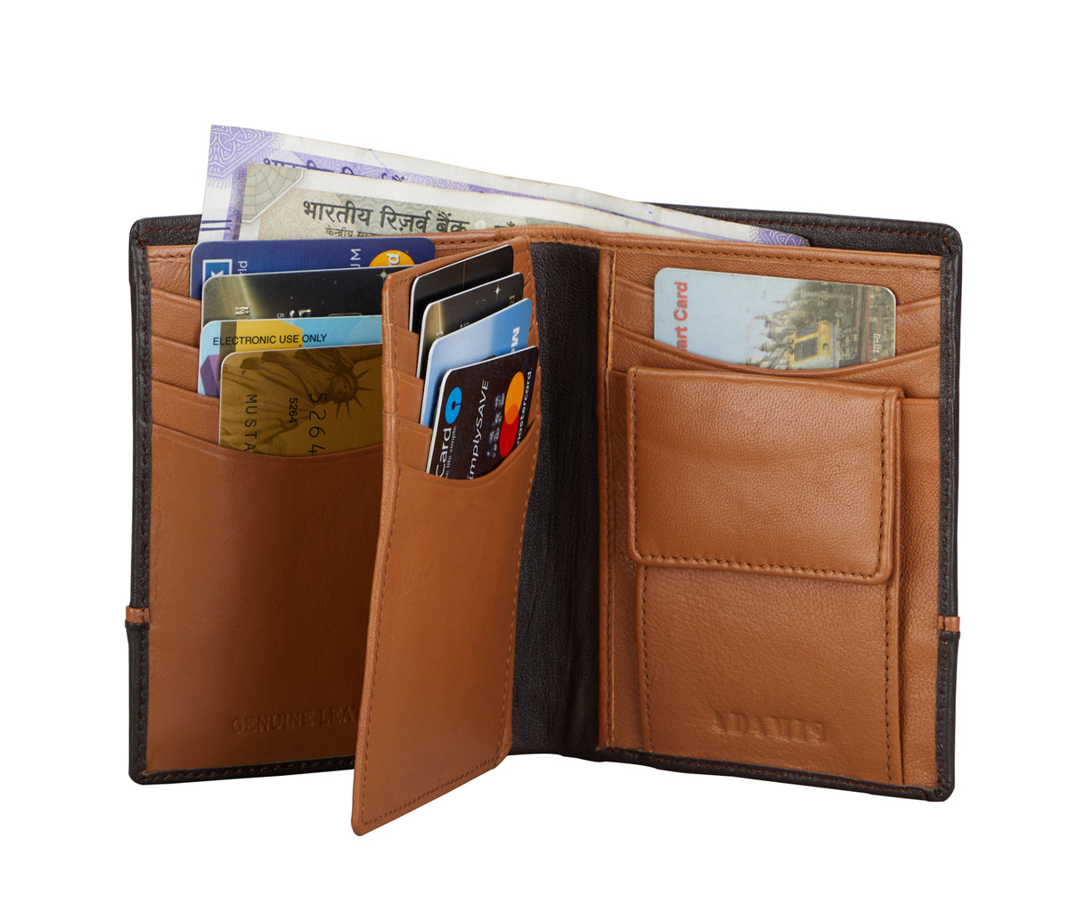 Edsel Mens Wallet - Brown / Tan