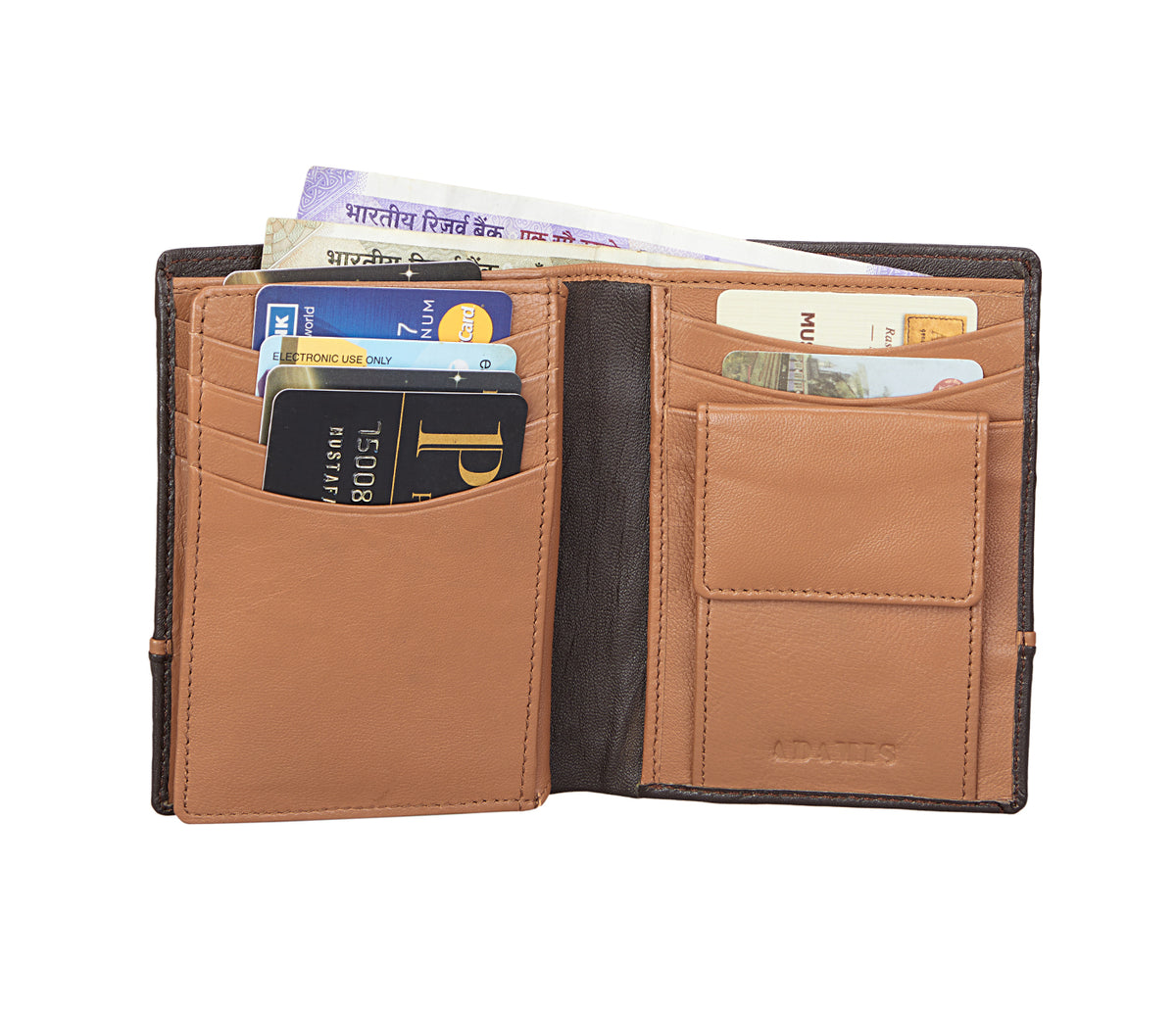 Edsel Mens Wallet - Brown / Tan