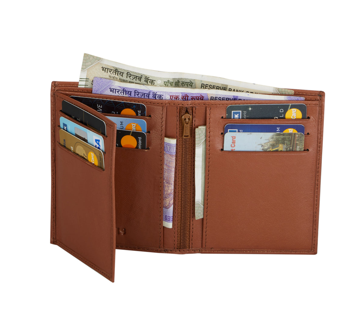 Davide Mens Wallet - Tan
